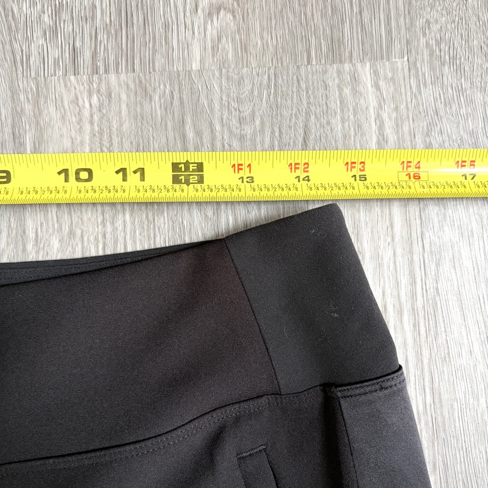 Athleta Endless Satin Side Stripe Pant Black Women's Size 10 High Rise Stretch - Picture 11 of 14